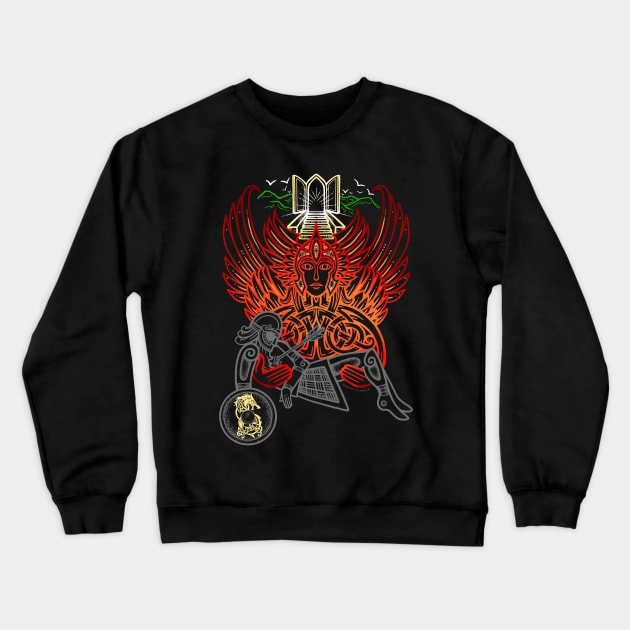 Valkyrie, 'Chooser of the Slain' Crewneck Sweatshirt by celtichammerclub